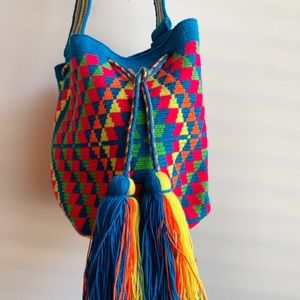 Boho chic crossbody bag Wayuu Mochila